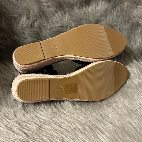 Wedge Shoes Womens Size 41 Black‎ Ankle Strap Heeled Slip On NEW - Picture 8 of 8